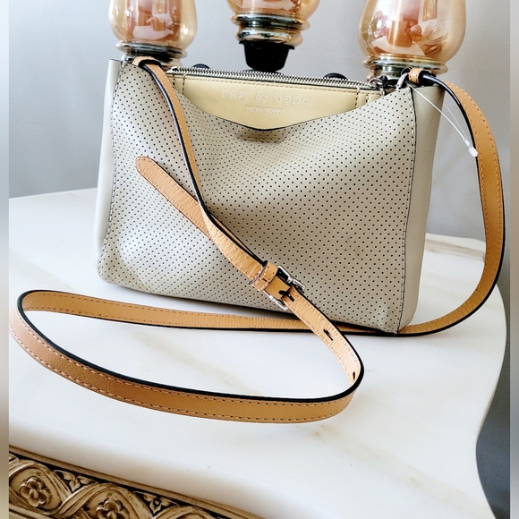 rag & bone Handbags - Rag&Bone Passenger Perforated 100%Cow Leather Crossbody Bag Light Sand/Taupe
